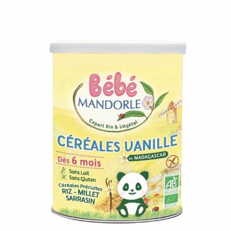 Cereale cu vanilie bebelusi - de la 6 luni 400g, eco-bio, Bebe MANDORLE