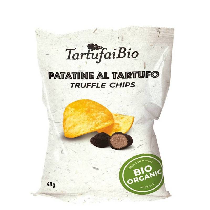 Chipsuri din cartofi cu trufe negre, eco-bio, 40g - Tartufai BIO