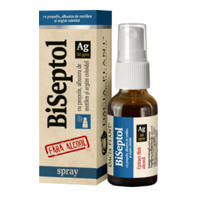 BiSeptol cu propolis, albastru de metilen si argint coloidal, fara alcool, 20ml, Dacia Plant