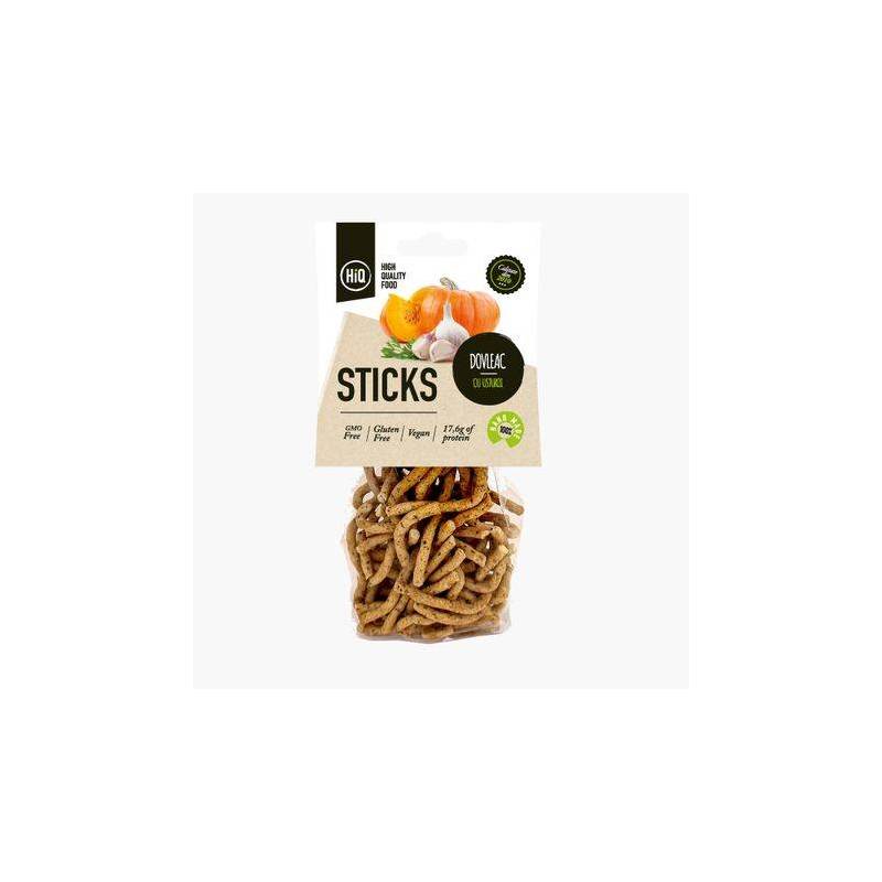 Sticks vegan proteic dovleac si usturoi 70g, HiQ Chips