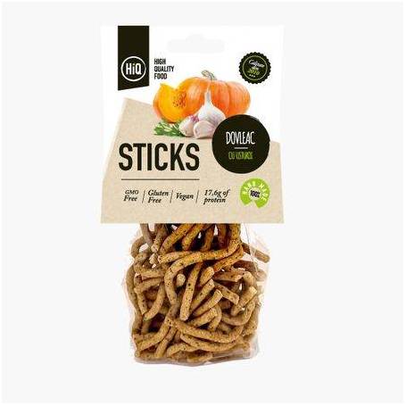 Sticks vegan proteic dovleac si usturoi 70g, HiQ Chips