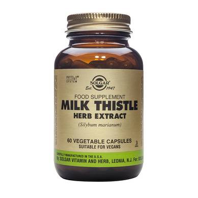 Milk thistle herb extract - silimarina - 60 veg caps - solgar