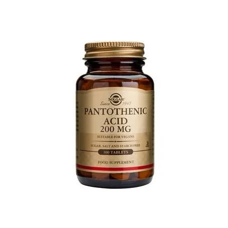 Pantothenic Acid 200mg 100cps - SOLGAR