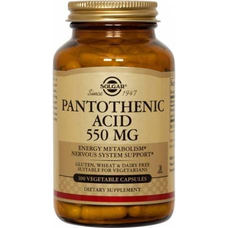 Pantothenic Acid 550mg 100cps - SOLGAR