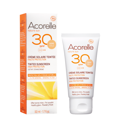 Crema solara SPF 30 - colorata nuanta inchisa 50ml, Acorelle