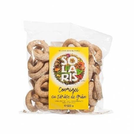 Covrigei integrali cu tarate de grau, 100g - Solaris