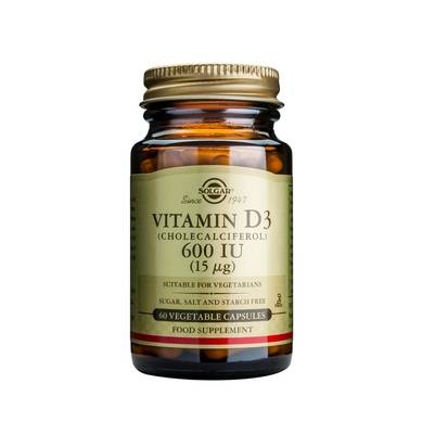 Vitamina d3 600iu - 60 veg caps - solgar
