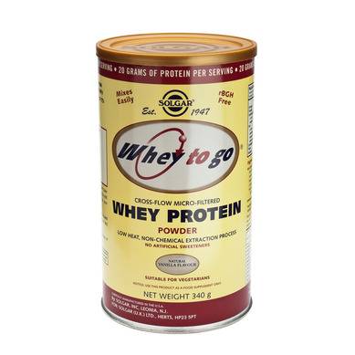 Whey to go protein vanilla - proteine din zer - 340g - solgar