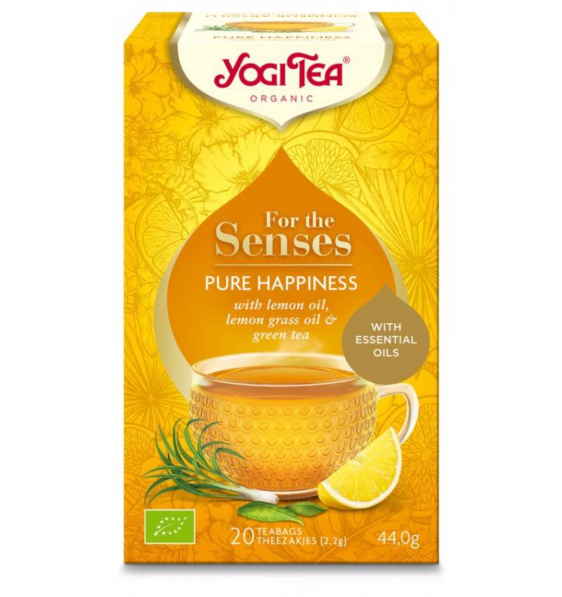 Ceai eco-bio pentru simturi, fericire pura - 44g - yogi tea