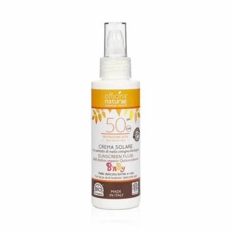 Crema fluida protectie solara bio copii SPF50 100 ml, Officina Naturae