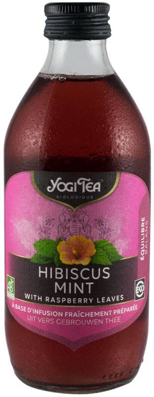 Ceai de hibiscus si menta cu frunze de zmeura, 330 ml, eco-bio, yogi tea