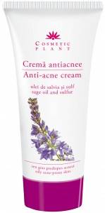 Crema antiacnee cu salvie si sulf 100ml - cosmetic plant