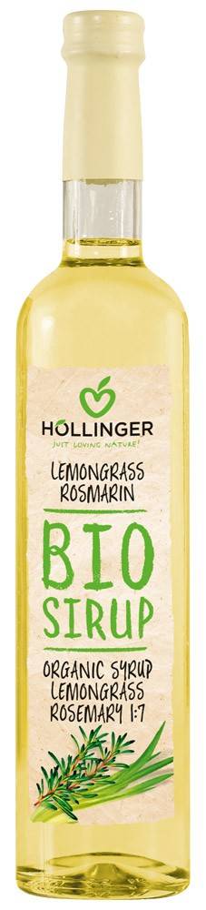 Sirop eco-bio de lemongrass si rozmarin, 0.5l hollinger
