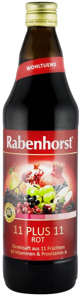 „11 PLUS 11 ROSU” Suc de fructe, 0.75L RABENHORST