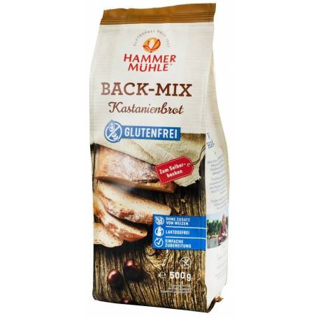 Mix pentru paine cu faina de castane, fara gluten, 500 g, HAMMER MUHLE