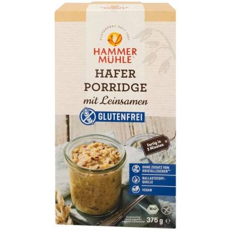 Terci de ovaz cu seminte de in, fara gluten, eco-bio, 375 g, HAMMER MUHLE