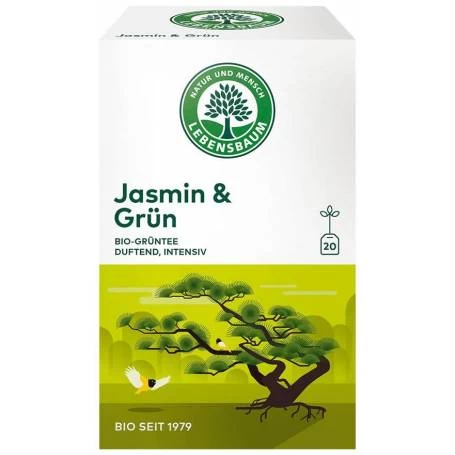 Ceai verde cu iasomie, eco-bio, 20plicuri - LEBENSBAUM