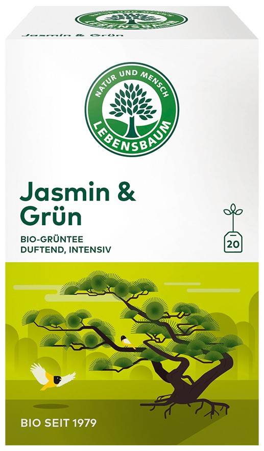 Ceai verde cu iasomie, eco-bio, 20plicuri - LEBENSBAUM