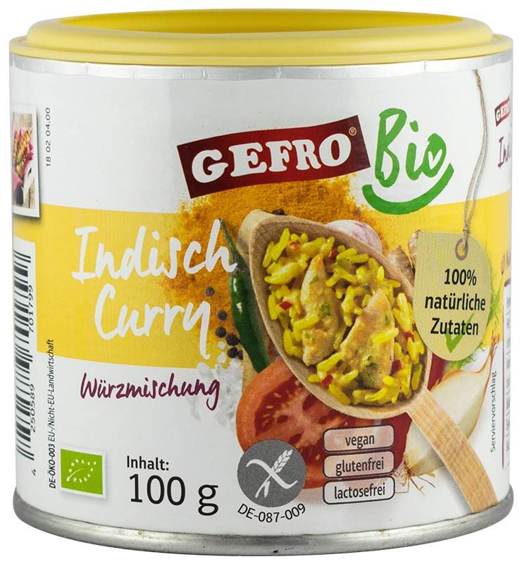 Amestec de condimente „curry indian” eco-bio,100g gefro
