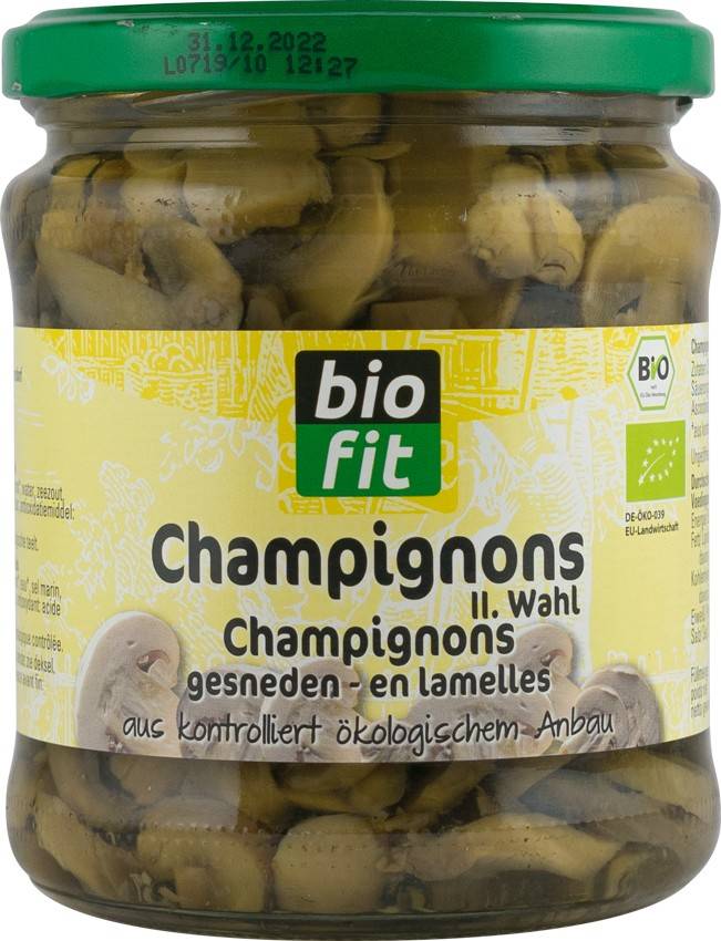 Champignons taiate, eco-bio, 330g - bio fit