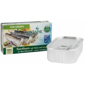 Sardine in ulei de masline extravirgin, 120g - Fontaine