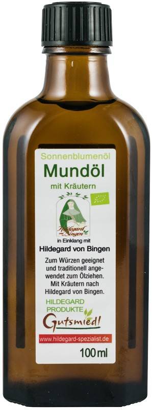 Ulei pentru igienizarea gurii, mix din ulei de floarea soarelui cu plante medicinale eco-bio, 100 ml hildegard von bingen