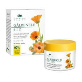 Crema hidratanta cu extract de galbenele Bio cu vitamina E si panthenol 50 ml - Cosmetic Plant 