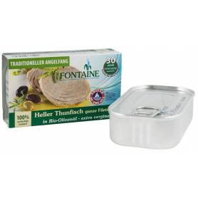 File de ton, bucati intregi in ulei de masline extravirgin, eco-bio, 120g - Fontaine