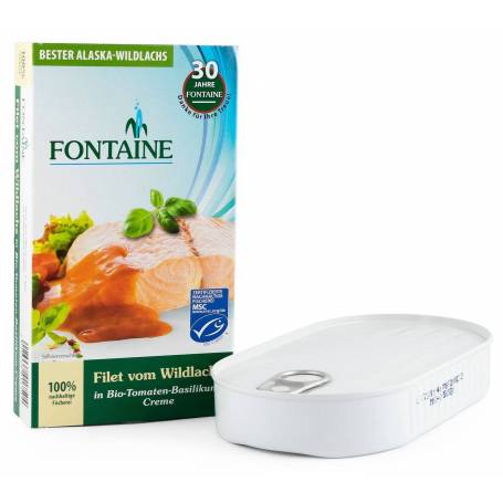 File de somon salbatic in sos de rosii si sos de busuioc, eco-bio, 200g - Fontaine