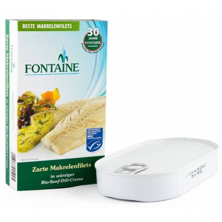 File de macrou fraged in picant de mustar, eco-bio, 200g - Fontaine