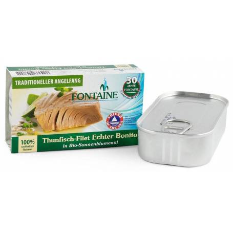 File de ton in ulei de floarea soarelui, eco-bio, 120g - Fontaine