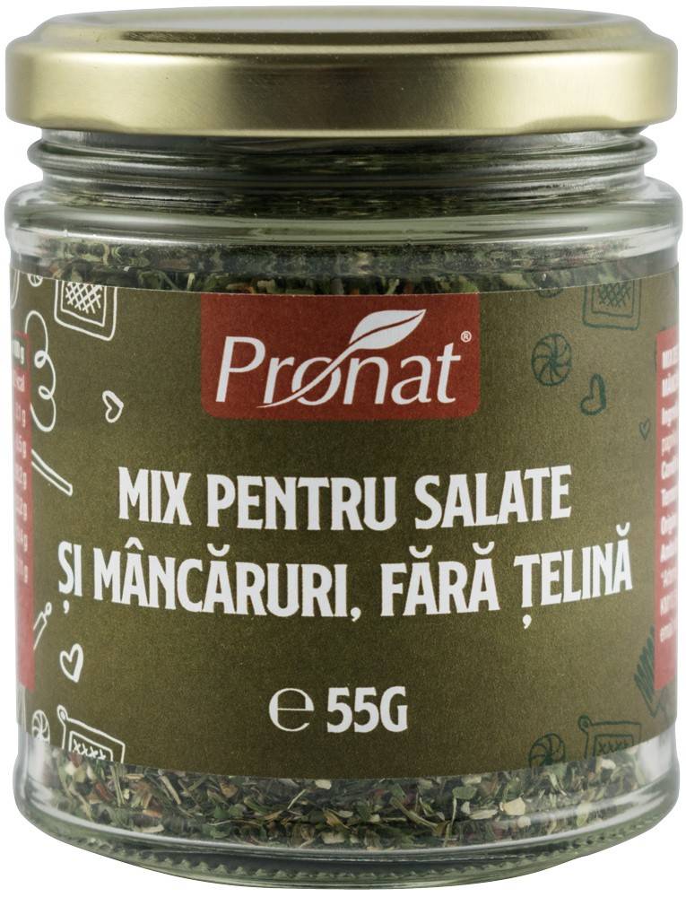 Mix De Condimente Pentru Slate Si Mancaruri, Fara Telina, 55g, Pronat