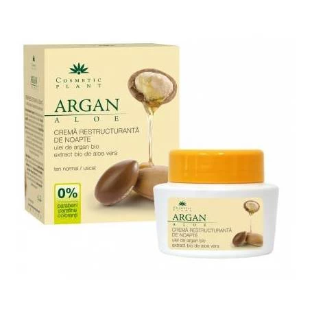 Crema restructuranta de noapte cu ulei de argan 50ml - Cosmetic plant 