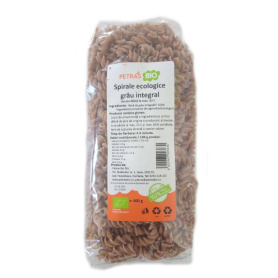Spirale integrale din grau eco-bio, 400g, Petras Bio