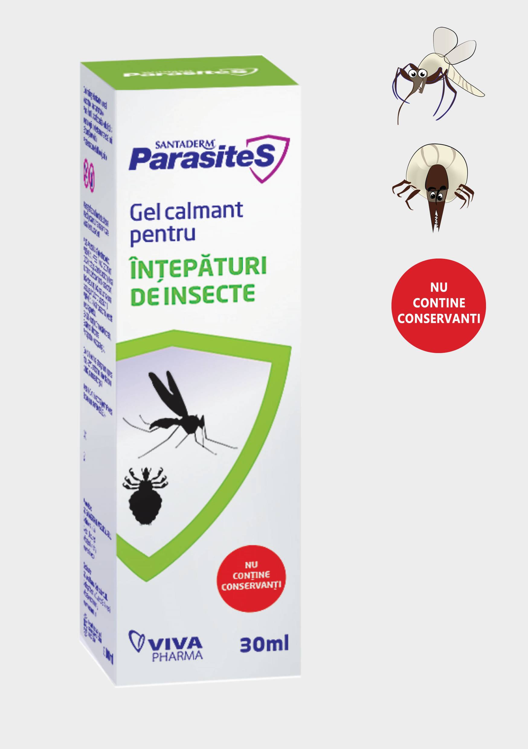 Gel calmant pentru intepaturi de insecte 30ml, vitalia pharma,santaderm