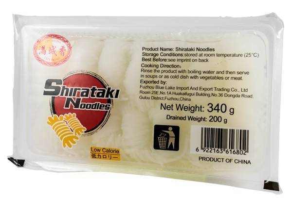 Shirataki – taitei rulati din faina de konjac, 340 g, heuschen