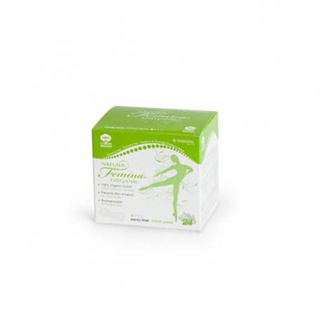 Absorbante zilnice din bumbac organic biodegradabile 24 buc (1 picatura) natura Femina Organic