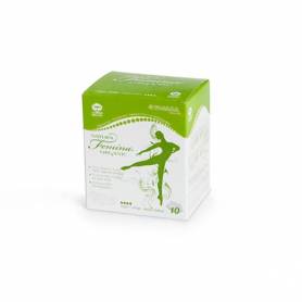 Absorbante de noapte din bumbac organic biodegradabile 10 buc (4 picaturi) Natura Femina Organic