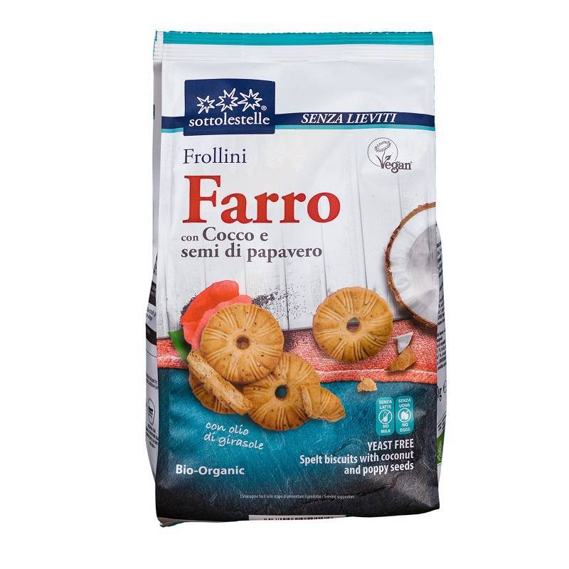 Biscuiti vegani din spelta cu cocos si seminte de mac, eco-bio,