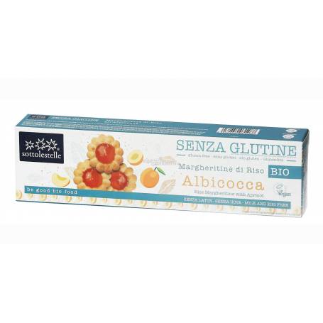 Biscuiti (vegani, fara gluten) cu caise, eco-bio, 100g, Sottolestelle