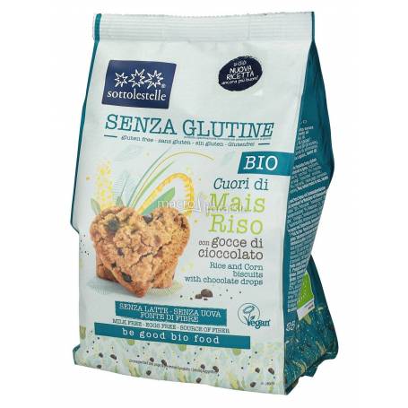 iscuiti (vegani, fara gluten) cu ciocolata, eco-bio, 250g, Sottolestelle