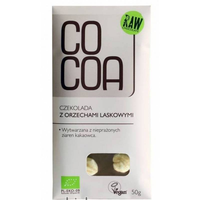 Ciocolata raw-vegan cu alune, eco-bio, 40g, Cocoa