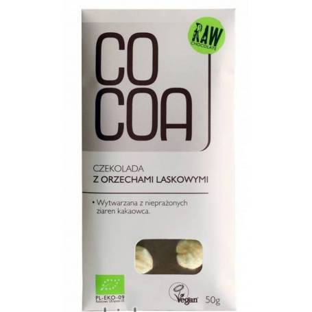 Ciocolata raw-vegan cu alune, 50g, Cocoa