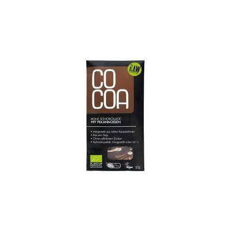 Ciocolata raw-vegan 70% cu nuci pecan, eco-bio, 50g, Cocoa