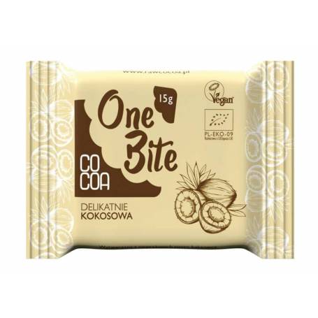 Ciocolata One Bite, nuca de cocos, eco-bio, 15g, Cocoa