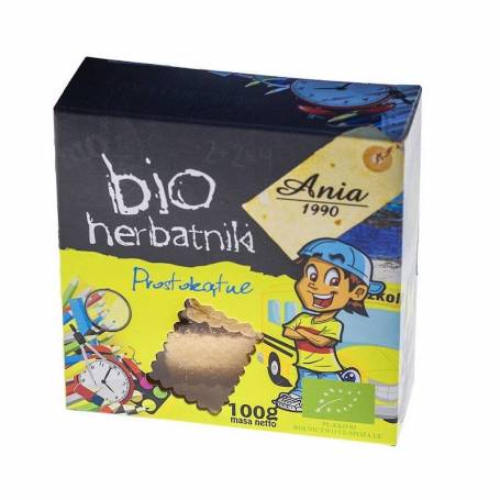 Biscuiti patrati eco-bio, 100g, Ania