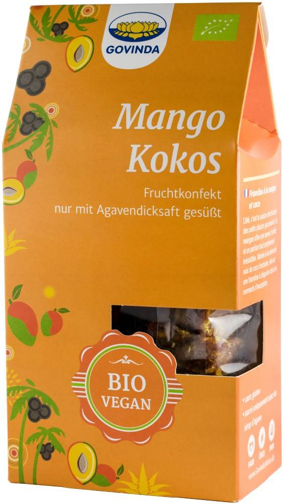 Specialitate vegana cu mango si cocos eco-bio, 120g govinda