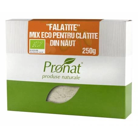 FALATITE - Mix din faina de naut cu condimente - Pentru clatite, eco-bio, 250g - Pronat