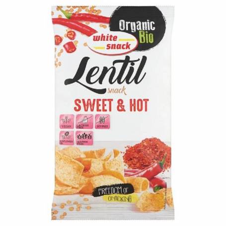 Snack din linte dulce si iute eco-bio, 45g, White Snack