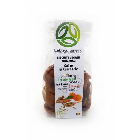 Biscuiti vegani artizanali cu caise si turmeric eco-bio– 140g - LaBiscuiterie